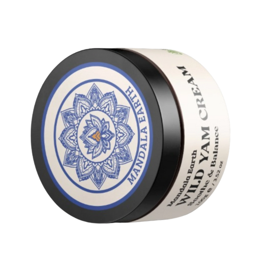 Wild yam cream jar natural hormone balance support organic ingredients