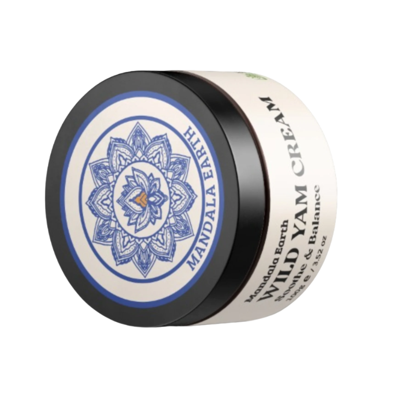 Wild yam cream jar natural hormone balance support organic ingredients