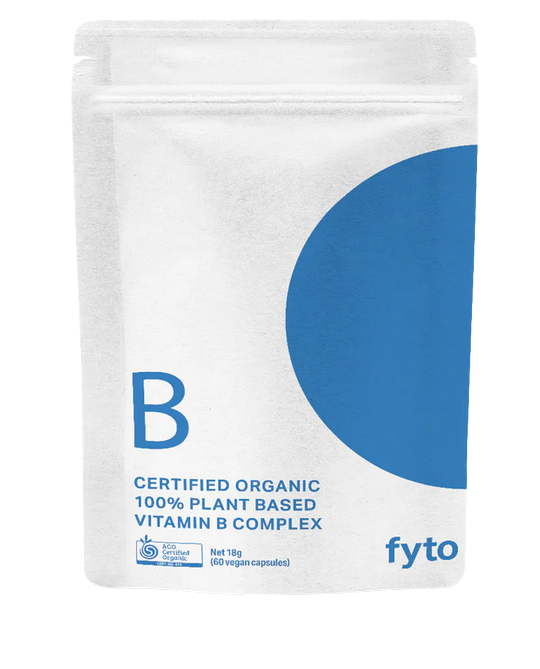 VITAMIN B COMPLEX Certified Organic 100% Plant based (60 caps)