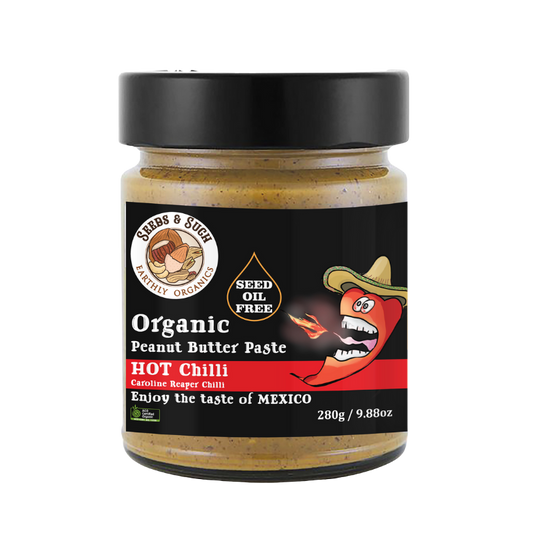 Organic Peanut Butter Paste - HOT Chilli Flavour